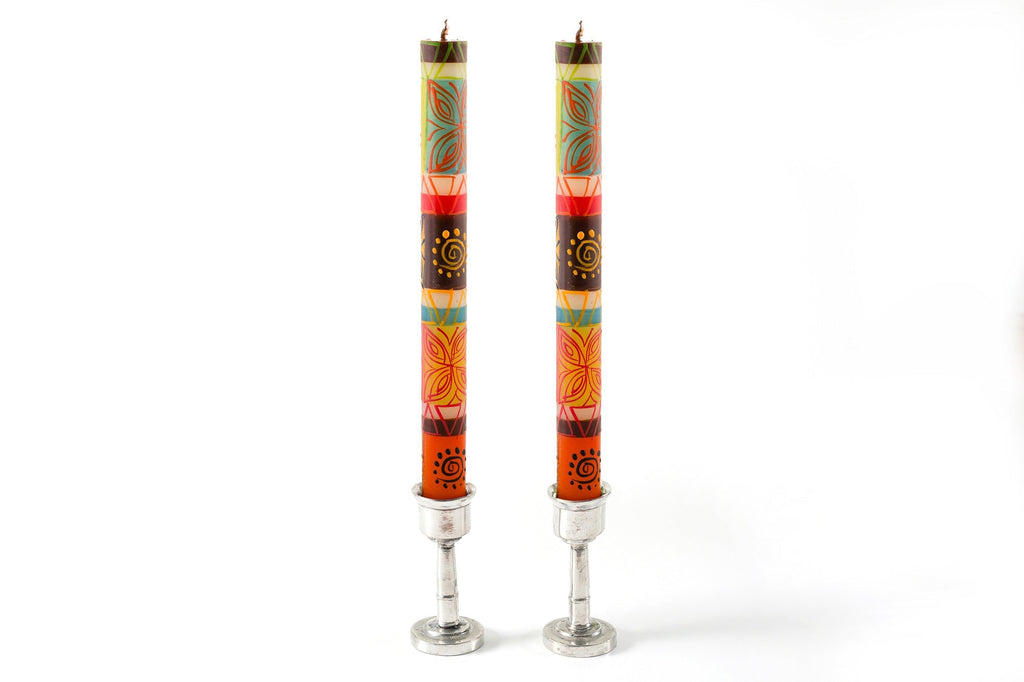 Desert Rose Painted Candles