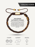 Tigers Eye Beaded Bracelet - Havana