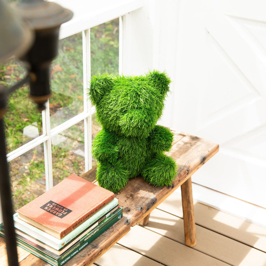 14" UV Resistant Artificial Grass Garden Plush Topiary Bear (Indoor/Outdoor) - Che Cose Belle