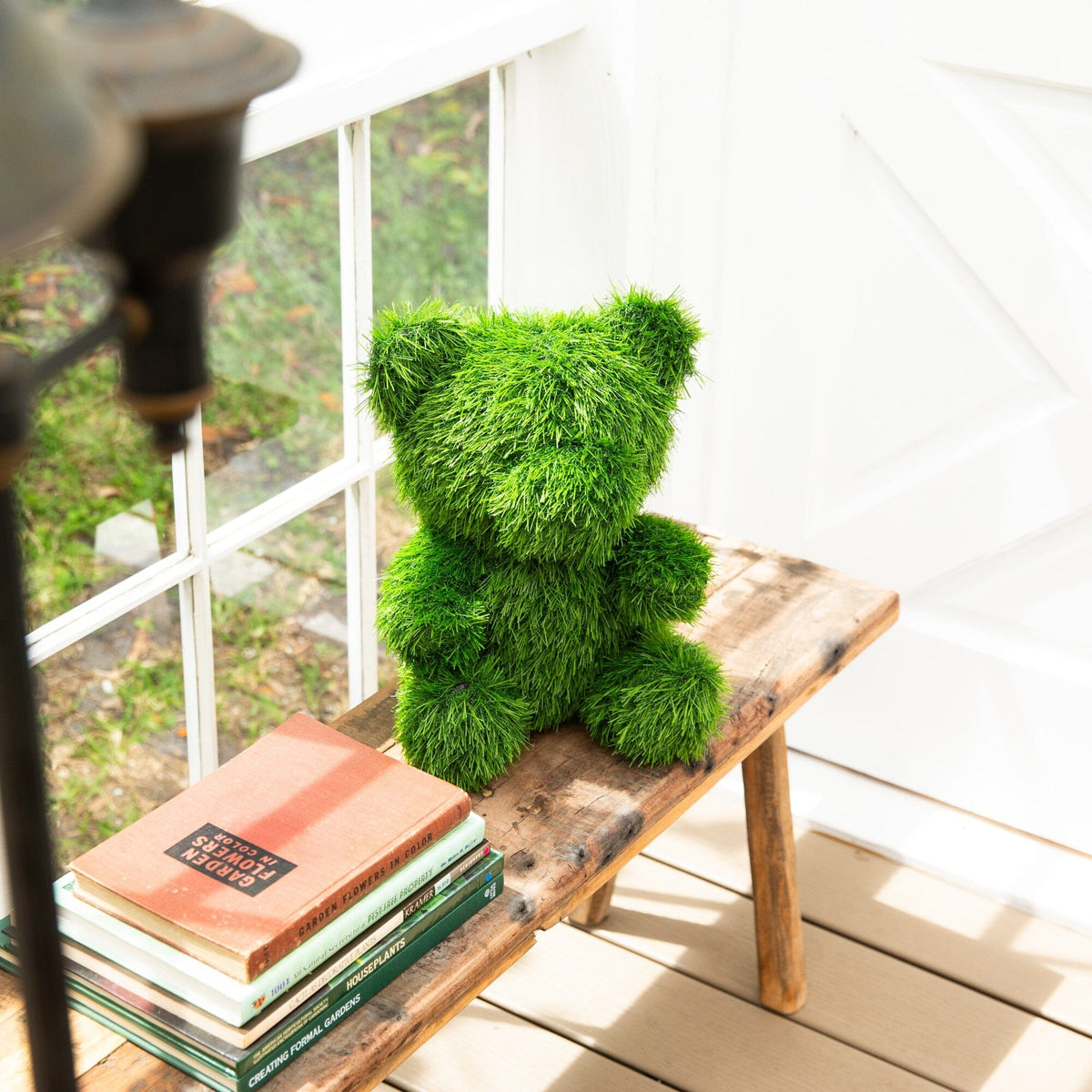 14" UV Resistant Artificial Grass Garden Plush Topiary Bear (Indoor/Outdoor) - Che Cose Belle