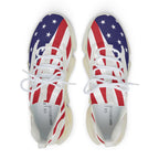 Flag Shoes Men's Mesh Sneakers - USA Flag Running Shoes, Sporty Footwear, Casual Sneakers, Independence Day Gift, Active Lifestyle