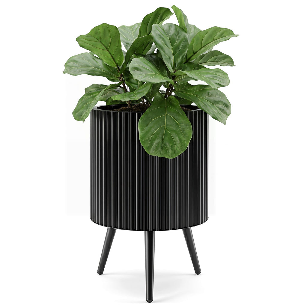 20-Inch Raised Metal Planter with Stand and Drainage Holes