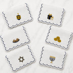 Hanukkah Cocktail Napkins (Set of 6) with Acrylic Gift Box