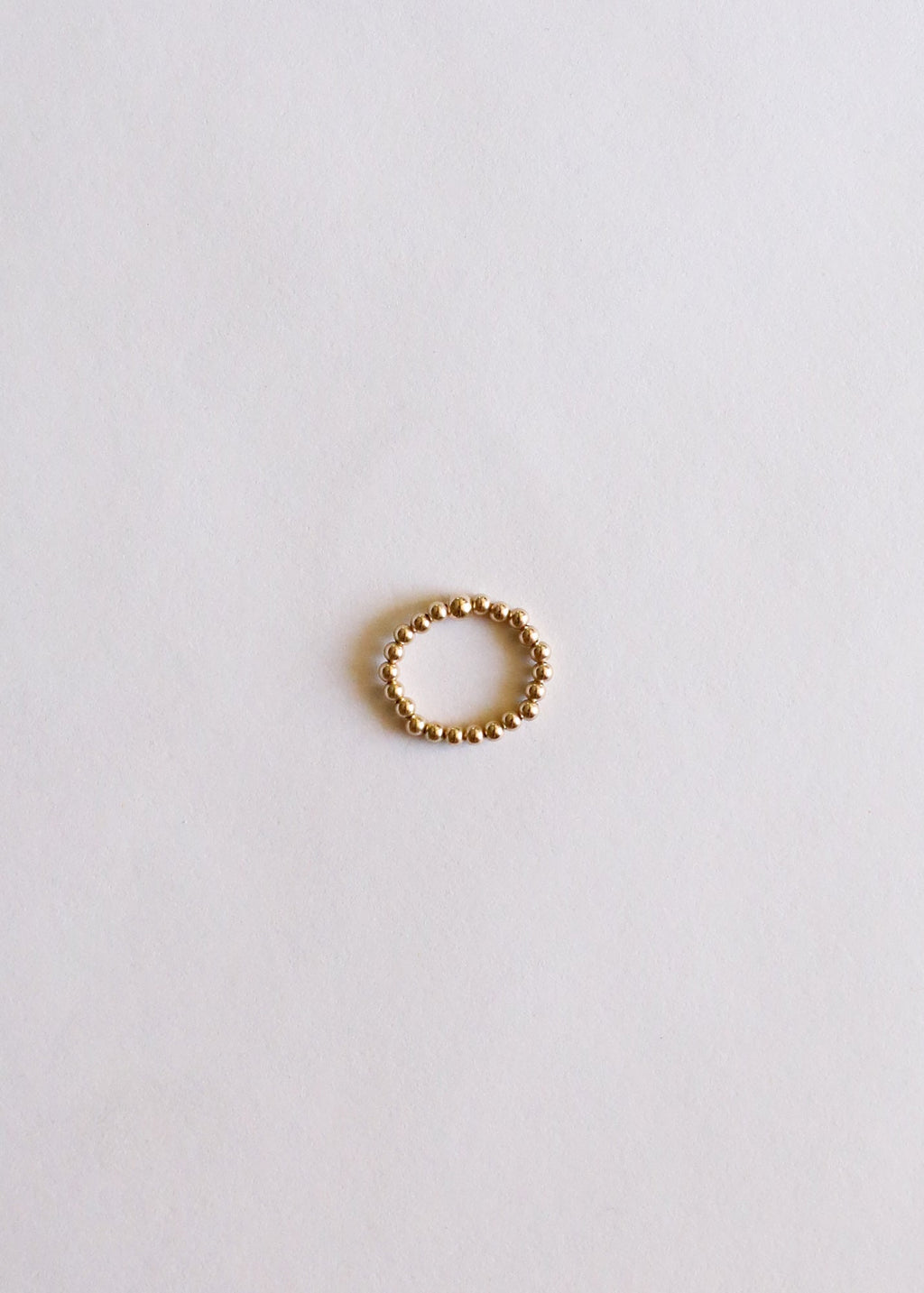 14k Gold Filled || Beaded Stretch Ring || Stackable - Che Cose Belle