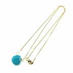 14kt Gold Filled Aqua Jade Wire Wrap Delicate Gemstone Drop Necklace - Che Cose Belle