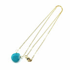 14kt Gold Filled Aqua Jade Wire Wrap Delicate Gemstone Drop Necklace - Che Cose Belle