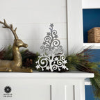 15" Metal Stand - Up Trees (2 Styles) - Metal Christmas Tree Cutout Holiday Decor - Che Cose Belle