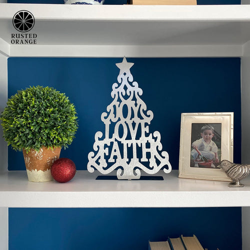 15" Metal Stand - Up Trees (2 Styles) - Metal Christmas Tree Cutout Holiday Decor - Che Cose Belle