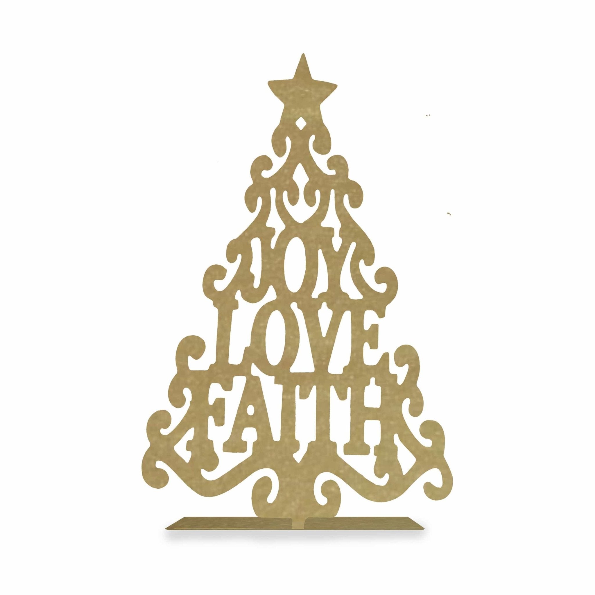 15" Metal Stand - Up Trees (2 Styles) - Metal Christmas Tree Cutout Holiday Decor - Che Cose Belle