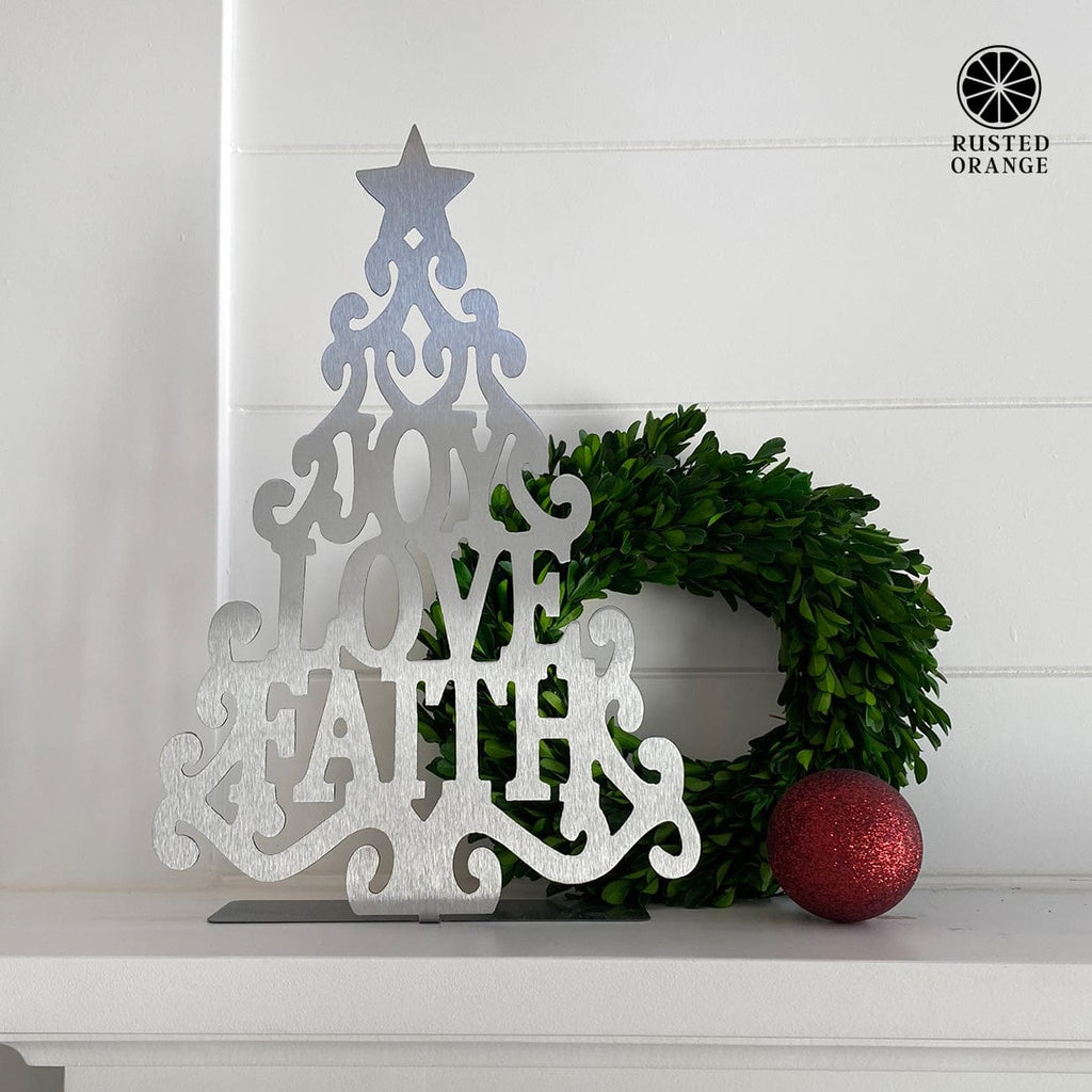 15" Metal Stand - Up Trees (2 Styles) - Metal Christmas Tree Cutout Holiday Decor - Che Cose Belle