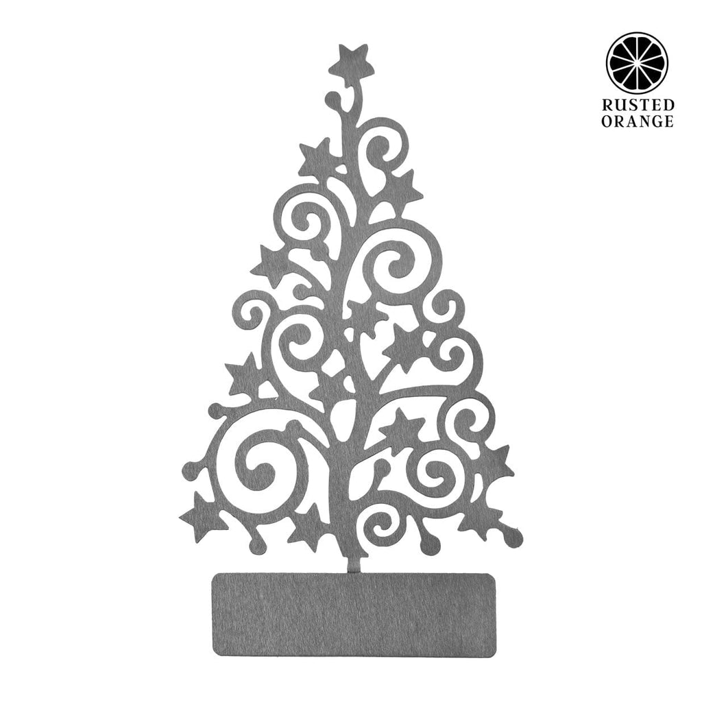 15" Metal Stand - Up Trees (2 Styles) - Metal Christmas Tree Cutout Holiday Decor - Che Cose Belle