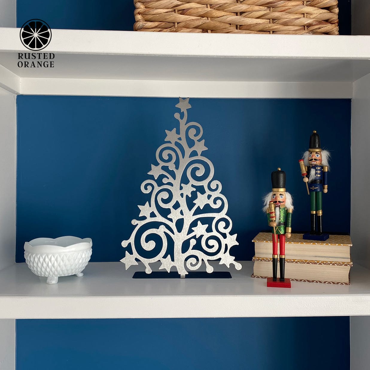 15" Metal Stand - Up Trees (2 Styles) - Metal Christmas Tree Cutout Holiday Decor - Che Cose Belle