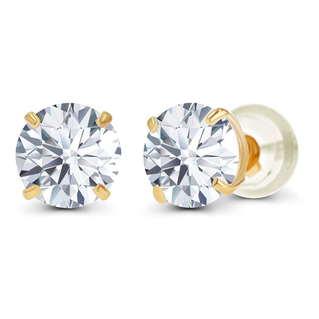 1.50 CTW Lab-Grown Diamond Stud Earrings in 14K White or Yellow Gold – F Color, VS Clarity | AGI Certified - Che Cose Belle