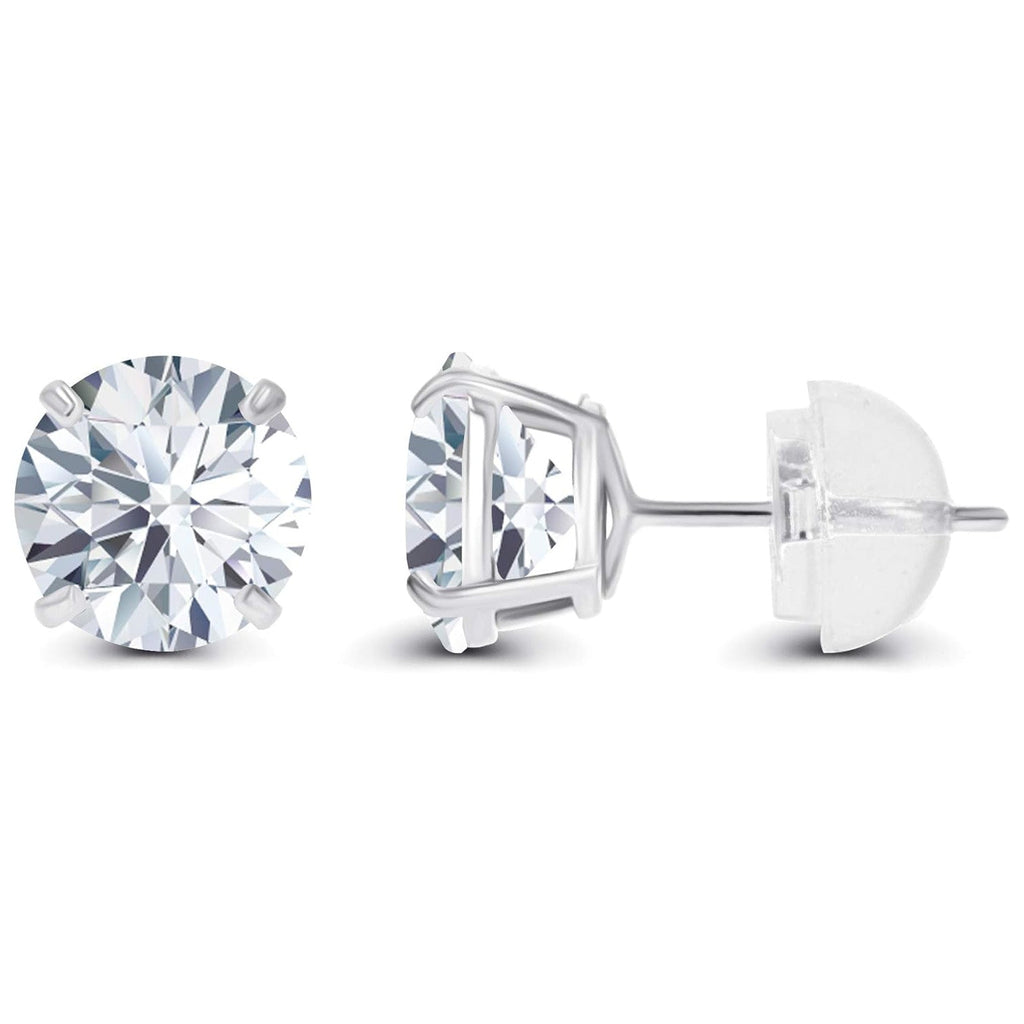 1.50 CTW Lab-Grown Diamond Stud Earrings in 14K White or Yellow Gold – F Color, VS Clarity | AGI Certified - Che Cose Belle