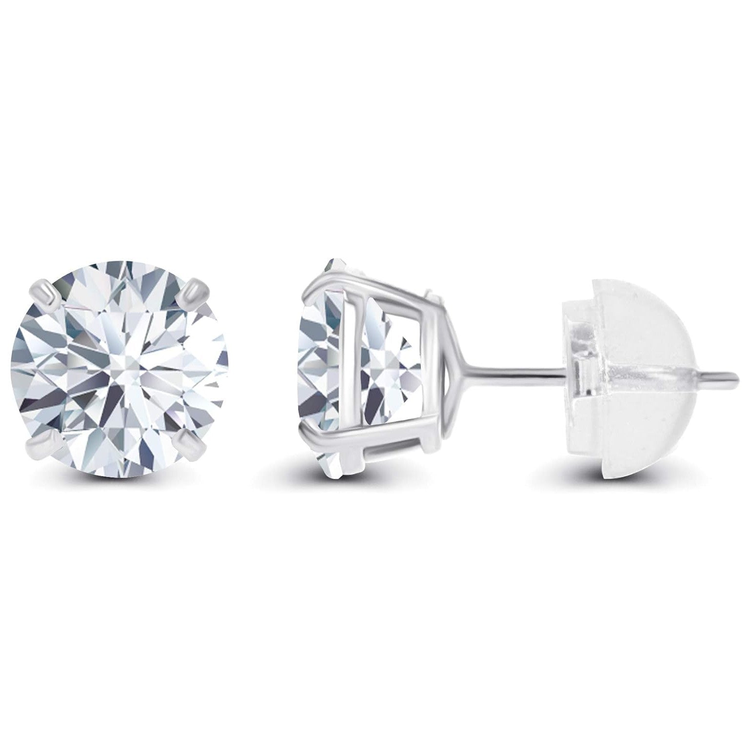 1.50 CTW Lab-Grown Diamond Stud Earrings in 14K White or Yellow Gold – F Color, VS Clarity | AGI Certified - Che Cose Belle