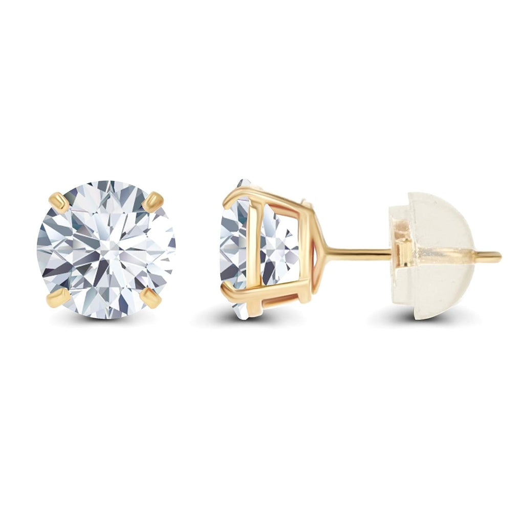 1.50 CTW Lab-Grown Diamond Stud Earrings in 14K White or Yellow Gold – F Color, VS Clarity | AGI Certified - Che Cose Belle