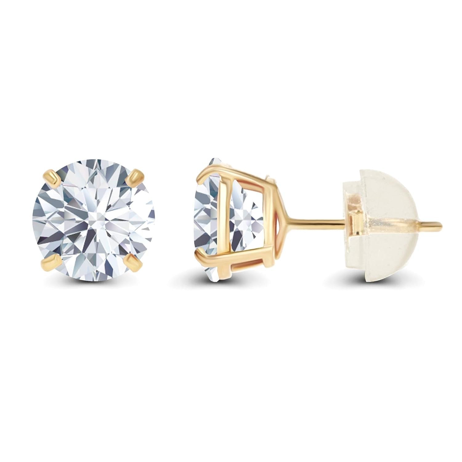 1.50 CTW Lab-Grown Diamond Stud Earrings in 14K White or Yellow Gold – F Color, VS Clarity | AGI Certified - Che Cose Belle