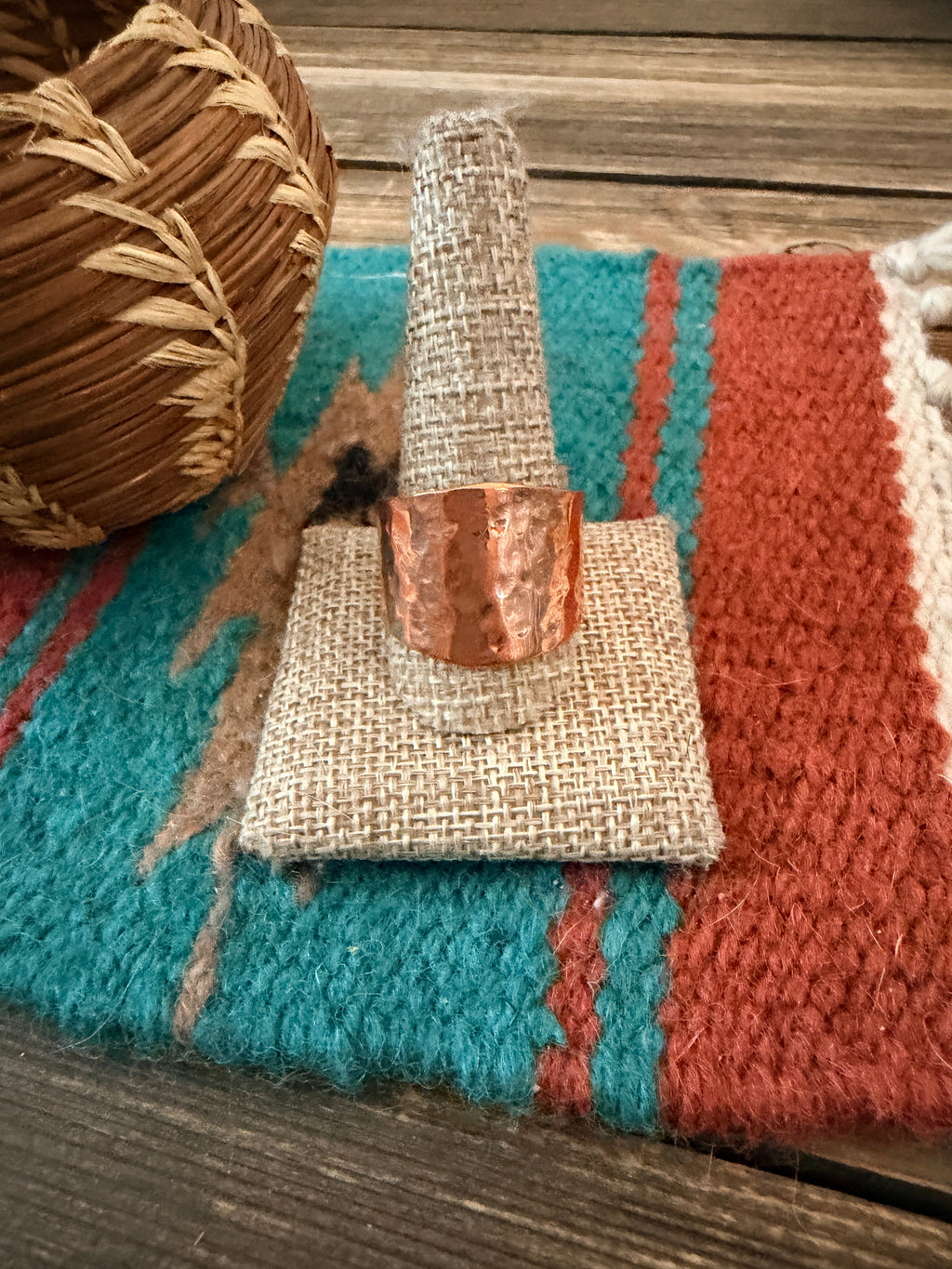 Handcrafted Copper Band Ring by Wylie Secatero