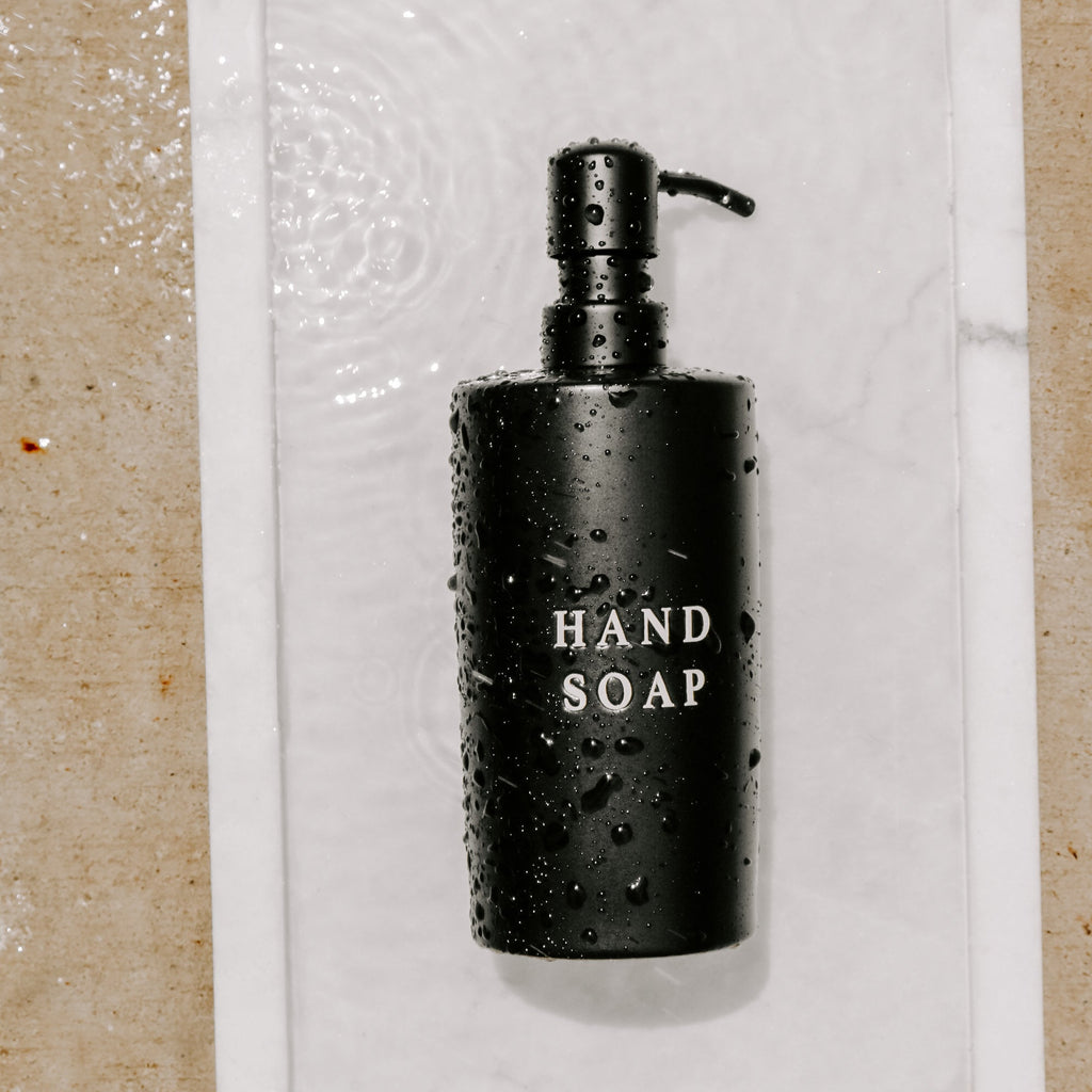 15oz Black Stoneware Hand Soap Dispenser - Che Cose Belle