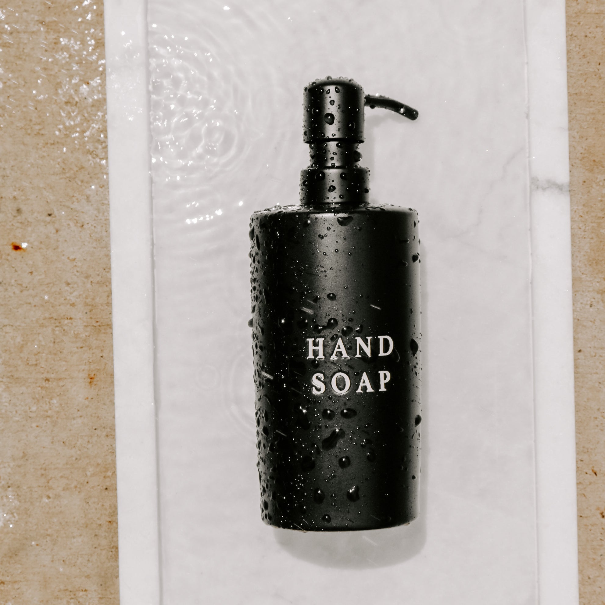 15oz Black Stoneware Hand Soap Dispenser - Che Cose Belle