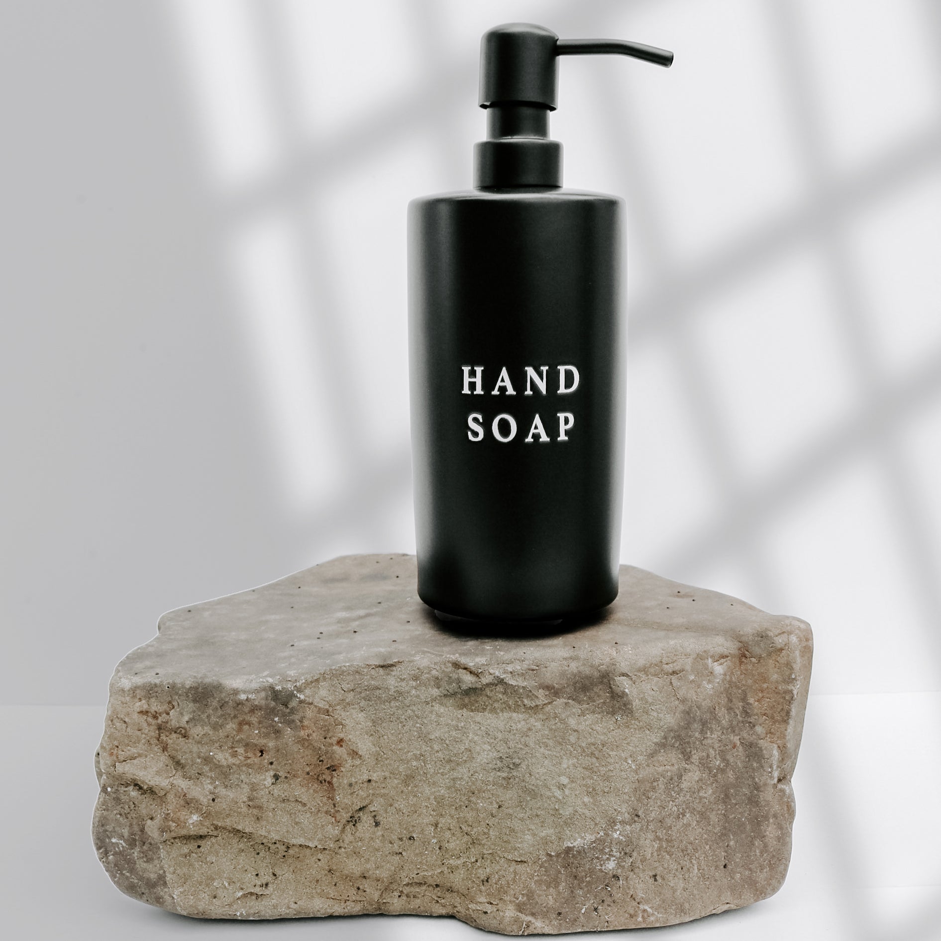 15oz Black Stoneware Hand Soap Dispenser - Che Cose Belle