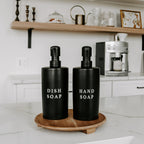 15oz Black Stoneware Hand Soap Dispenser - Che Cose Belle