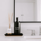 15oz Black Stoneware Hand Soap Dispenser - Che Cose Belle