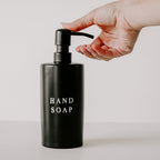 15oz Black Stoneware Hand Soap Dispenser - Che Cose Belle