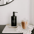 15oz Black Stoneware Hand Soap Dispenser - Che Cose Belle