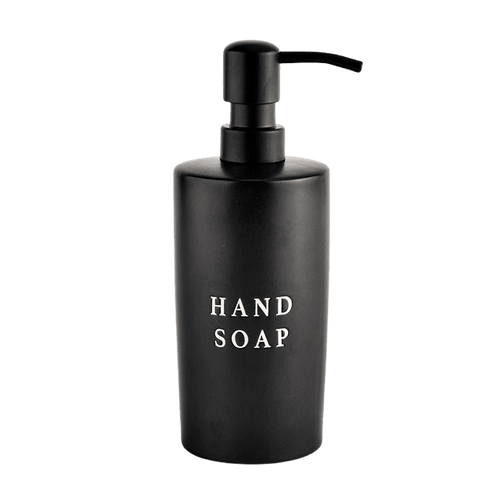 15oz Black Stoneware Hand Soap Dispenser - Che Cose Belle