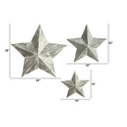 16”, 22” and 28” Farmhouse Stars Wall Decoration (Set of 3) - Che Cose Belle