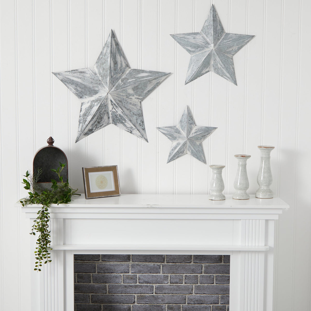16”, 22” and 28” Farmhouse Stars Wall Decoration (Set of 3) - Che Cose Belle