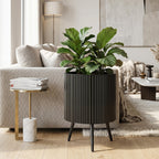 20-Inch Raised Metal Planter with Stand and Drainage Holes