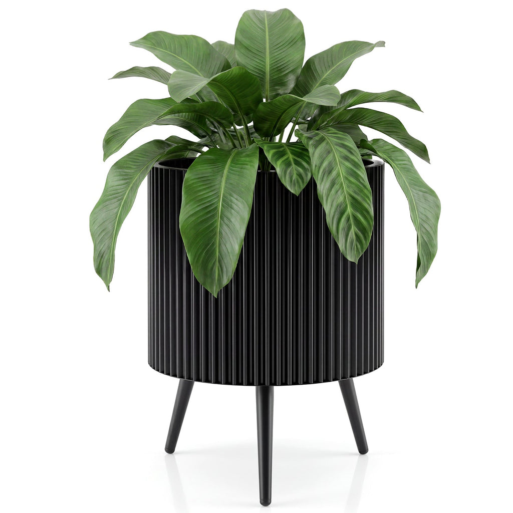 20-Inch Raised Metal Planter with Stand and Drainage Holes