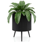 20-Inch Raised Metal Planter with Stand and Drainage Holes