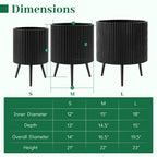 20-Inch Raised Metal Planter with Stand and Drainage Holes