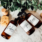 16oz Glass Amber | White Label - Che Cose Belle