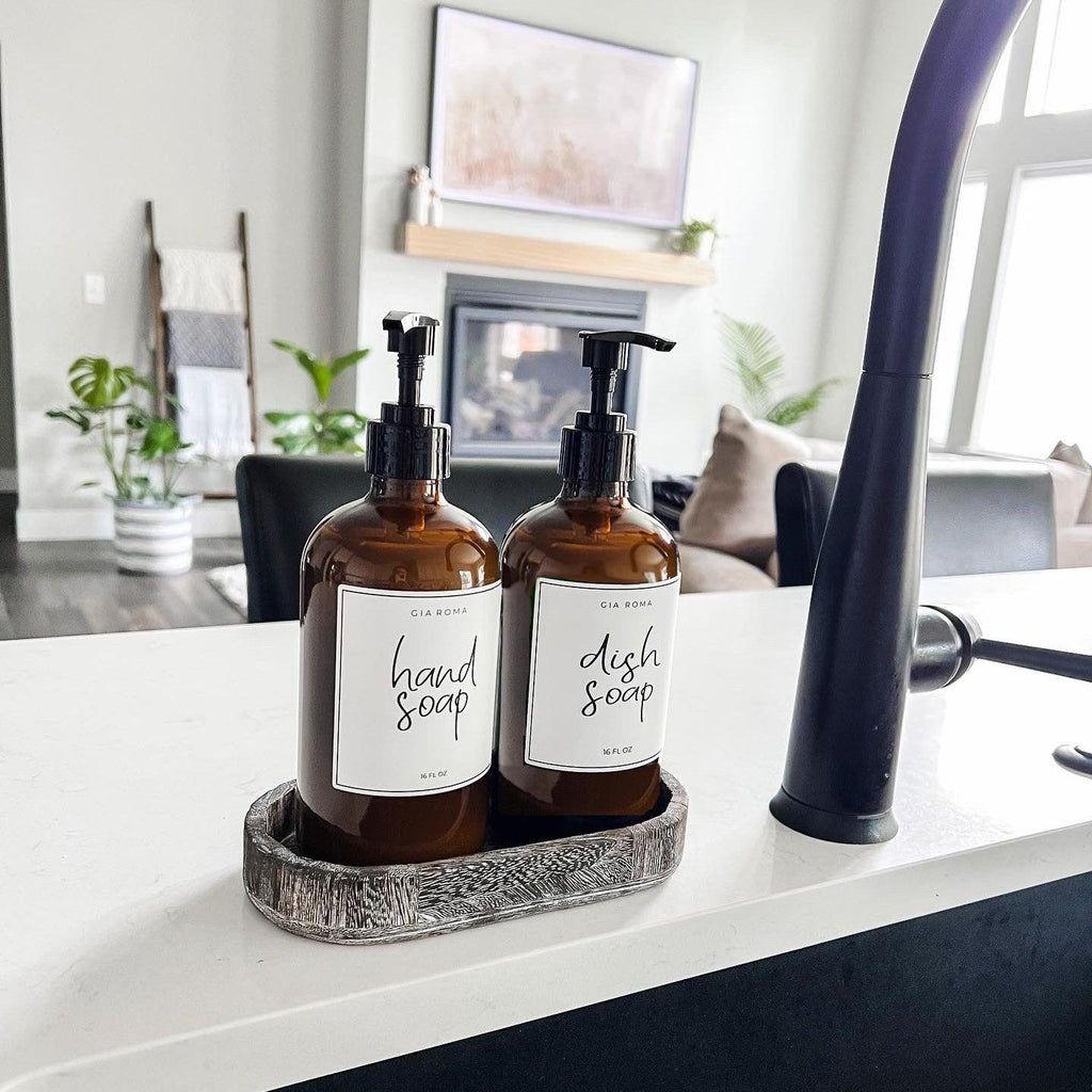 16oz Glass Amber | White Label - Che Cose Belle