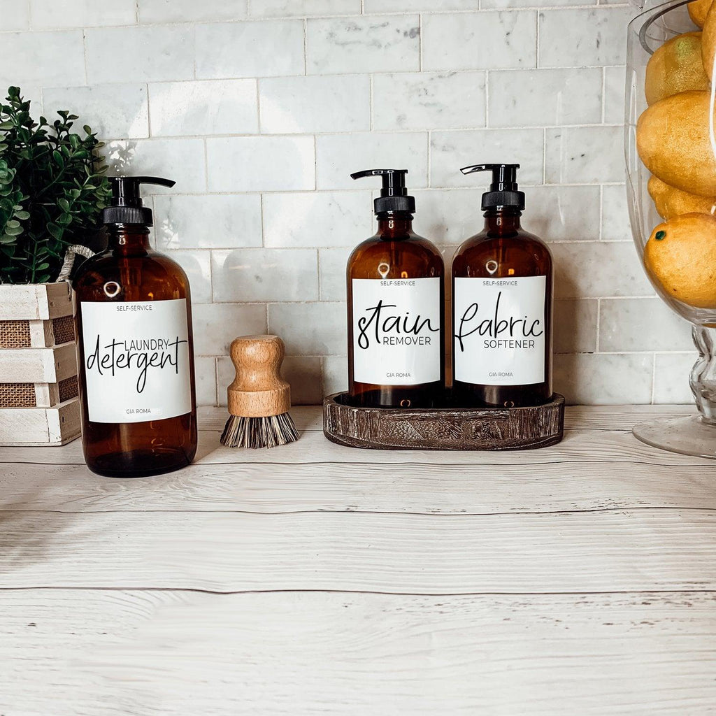 16oz Glass Amber | White Label - Che Cose Belle