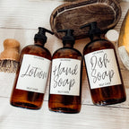 16oz Glass Amber | White Label - Che Cose Belle