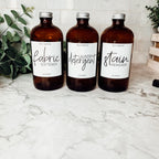 16oz Glass Amber | White Label - Che Cose Belle