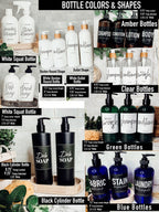 16oz Plastic Black Bottles - Che Cose Belle