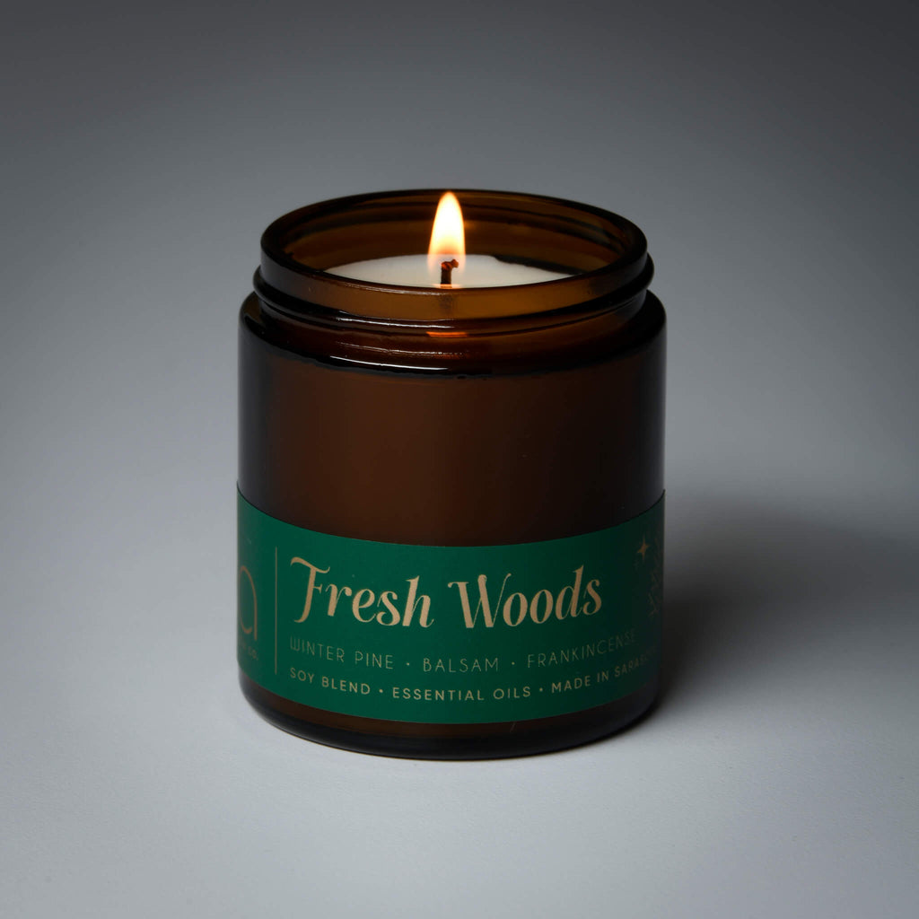 Fresh Woods Holiday Soy Blend Candle — Christmas Tree, Pine & Balsam