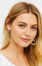 Vintage Boho Dangle Hoop Earrings