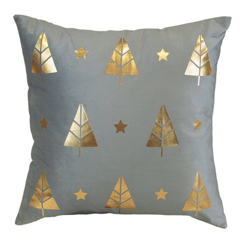 18" Gold Tree Motif Square Pillow - Che Cose Belle