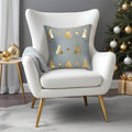 18" Gold Tree Motif Square Pillow - Che Cose Belle