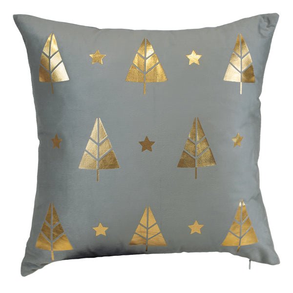 18" Gold Tree Motif Square Pillow - Che Cose Belle