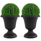 18-Inch Tall Urn Planters Set of 2 with Pedestal Base - Che Cose Belle