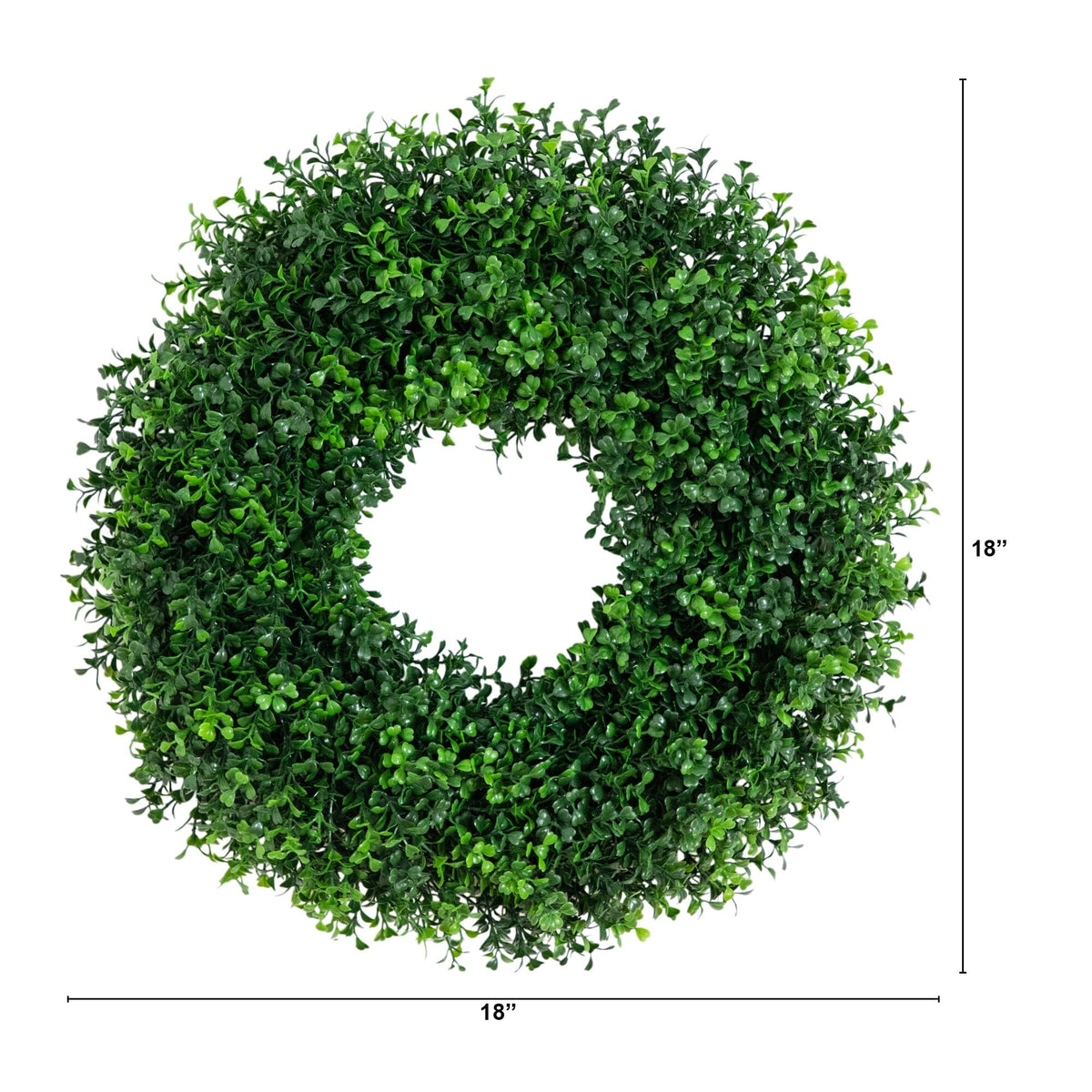 18" Pre-Lit Artificial Boxwood Wreath with 25 Warm White LED Lights - Che Cose Belle