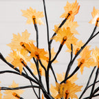 18" Pre-Lit Autumn Artificial Maple Fall Tree with 48 Warm White LED Maple Shaped Lights - Che Cose Belle